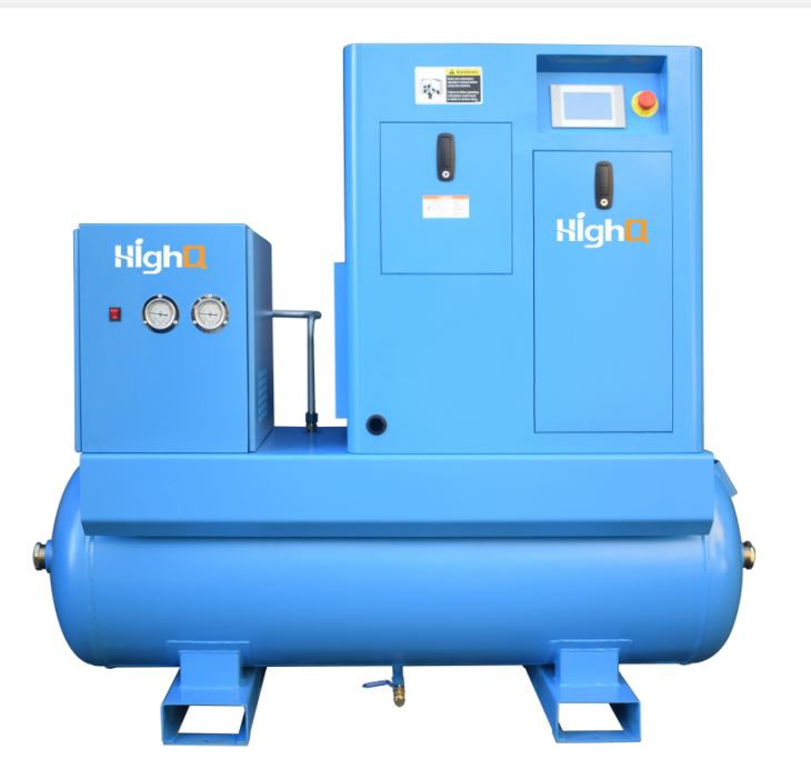 Screw Air Compressor With Air Dryer On Tank